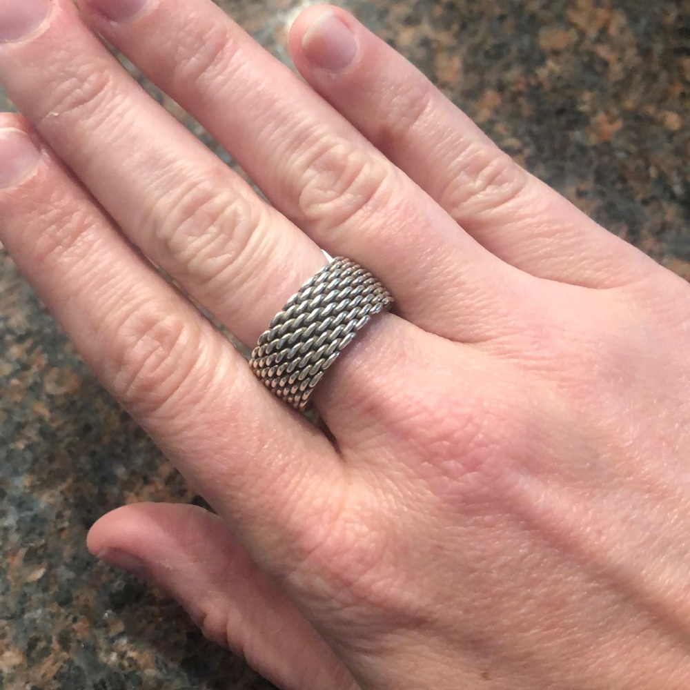 Tiffany & Co. Somerset Mesh Silver Ring